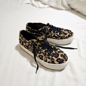 Steve Madden Emmi Platform Sneaker Leopard Print